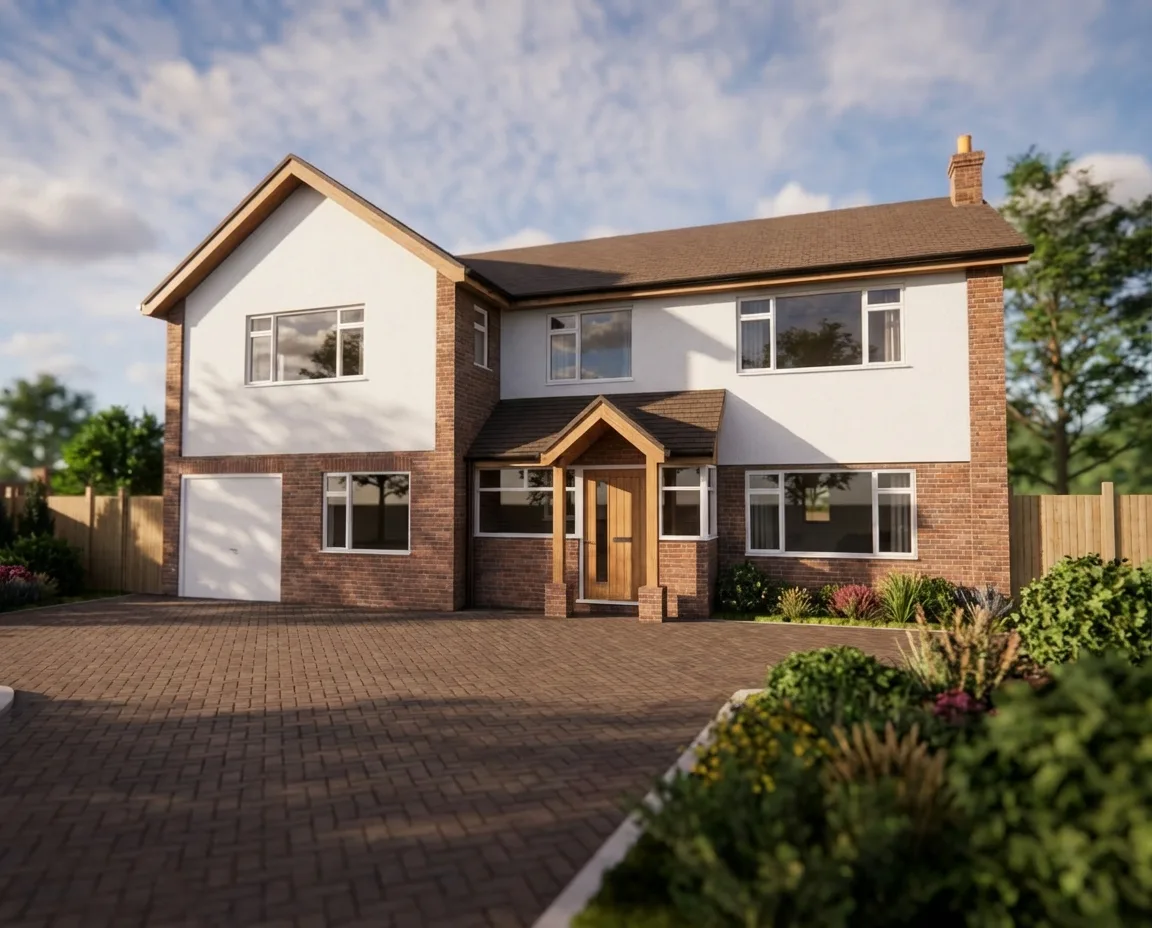 External CGI Side Extension Gable Roof