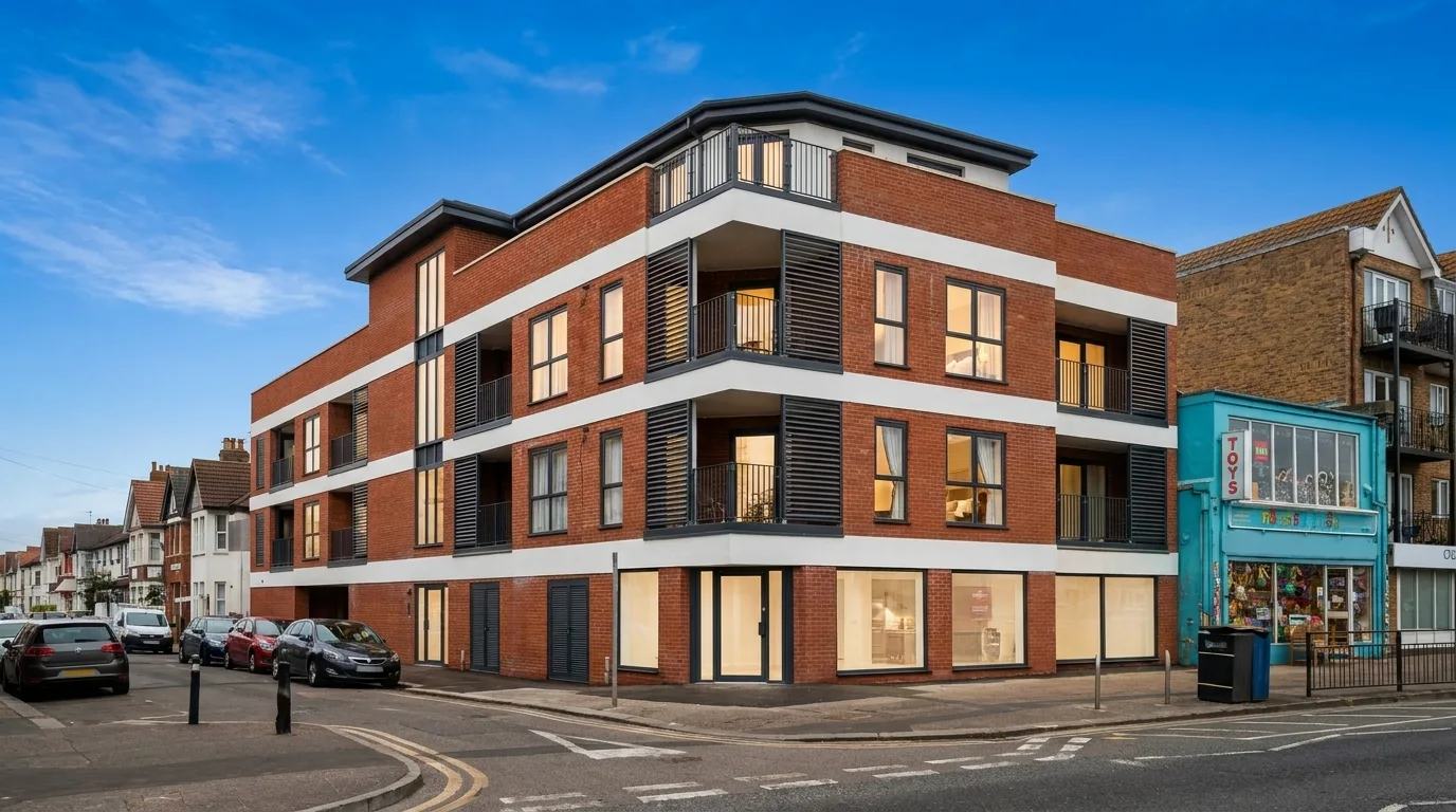 New flats completed with commercial