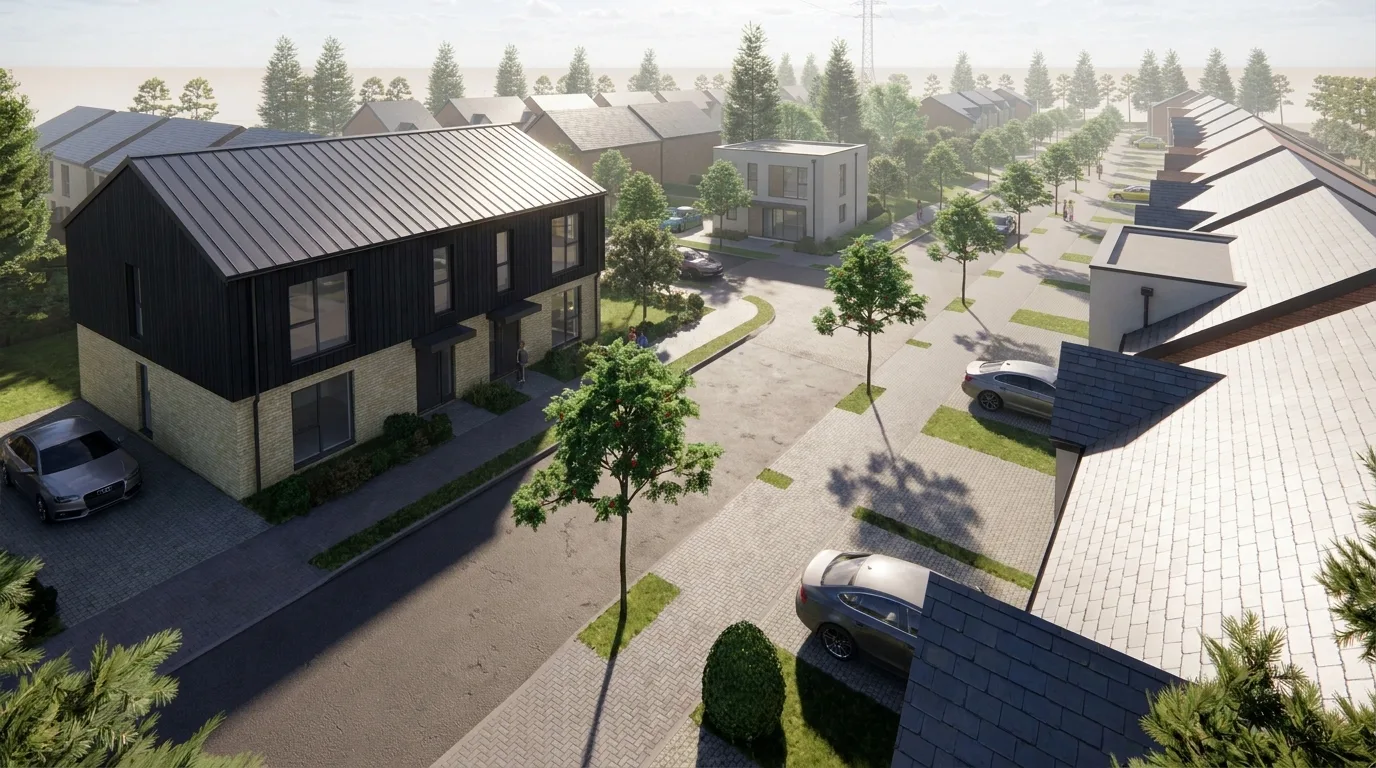 Residential development in a rural location